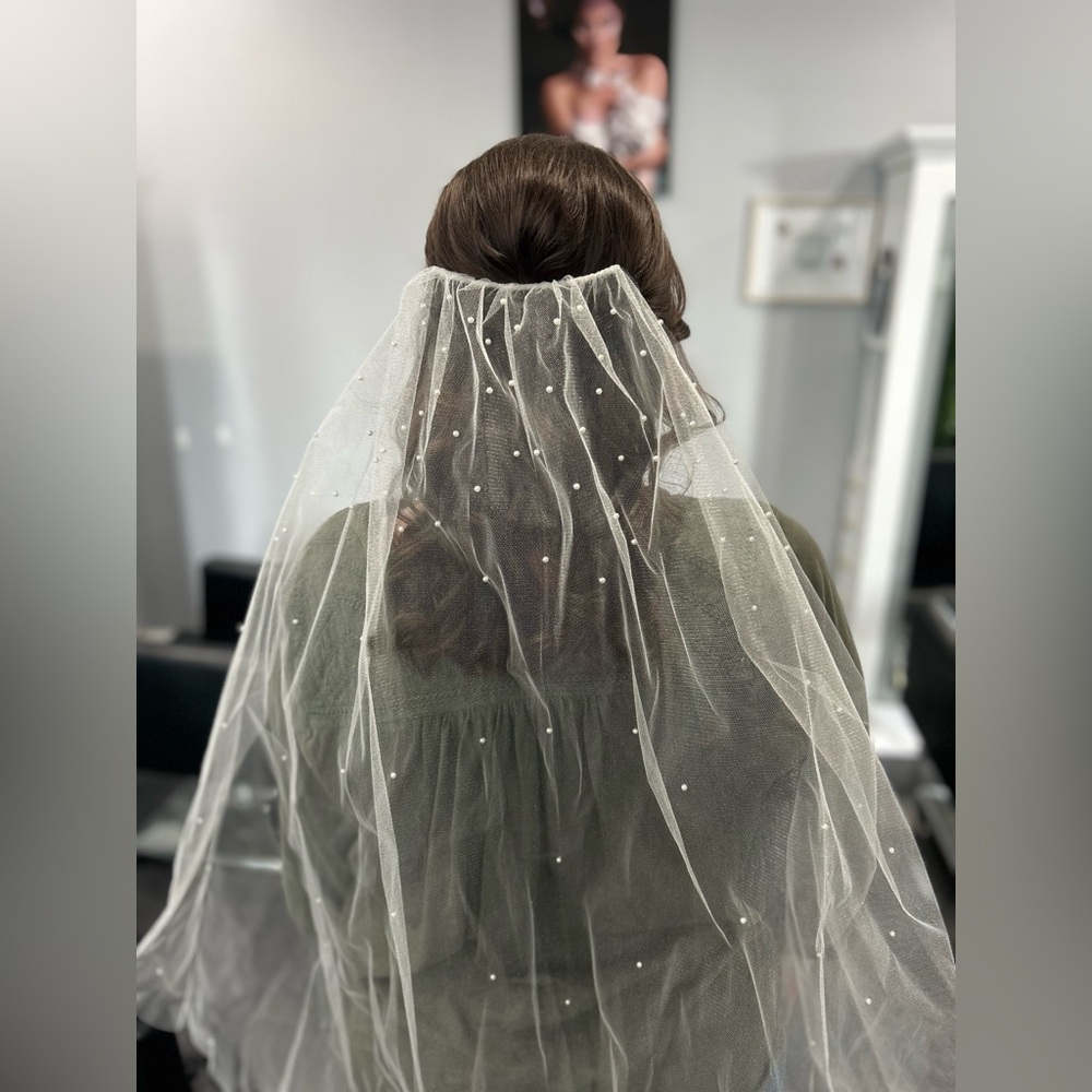 pearl wedding veil 💍